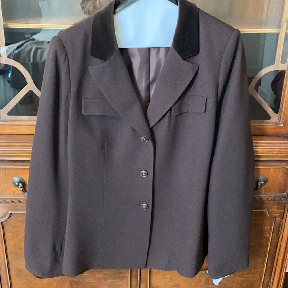 Brown blazer and skirt set